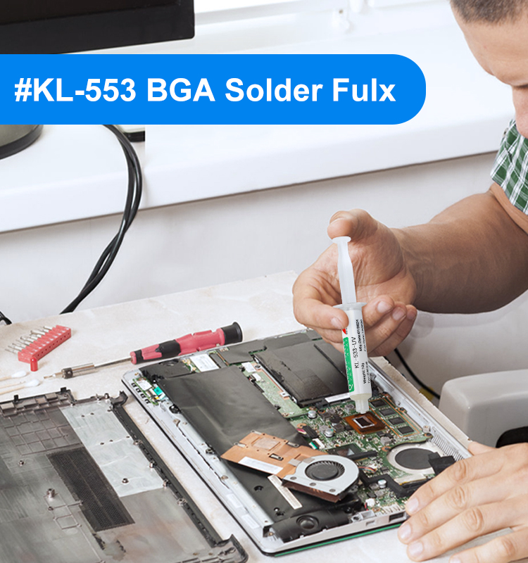 KELLYSHUN KL-533 No Clean Solder Flux Paste Lead Free Halogen Free for BGA Phone Etc Precision Elect(图5)