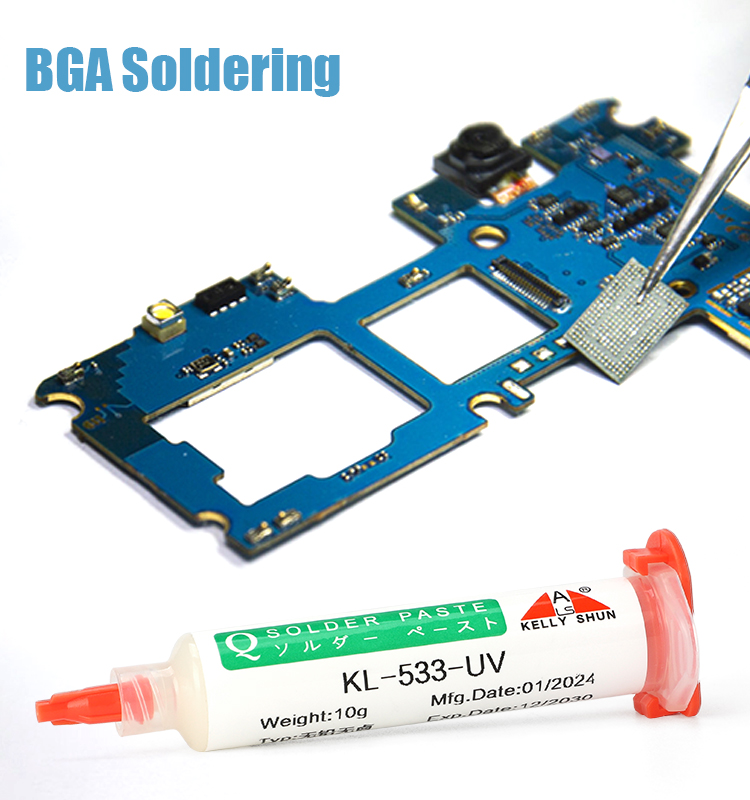KELLYSHUN KL-533 No Clean Solder Flux Paste Lead Free Halogen Free for BGA Phone Etc Precision Elect(图3)