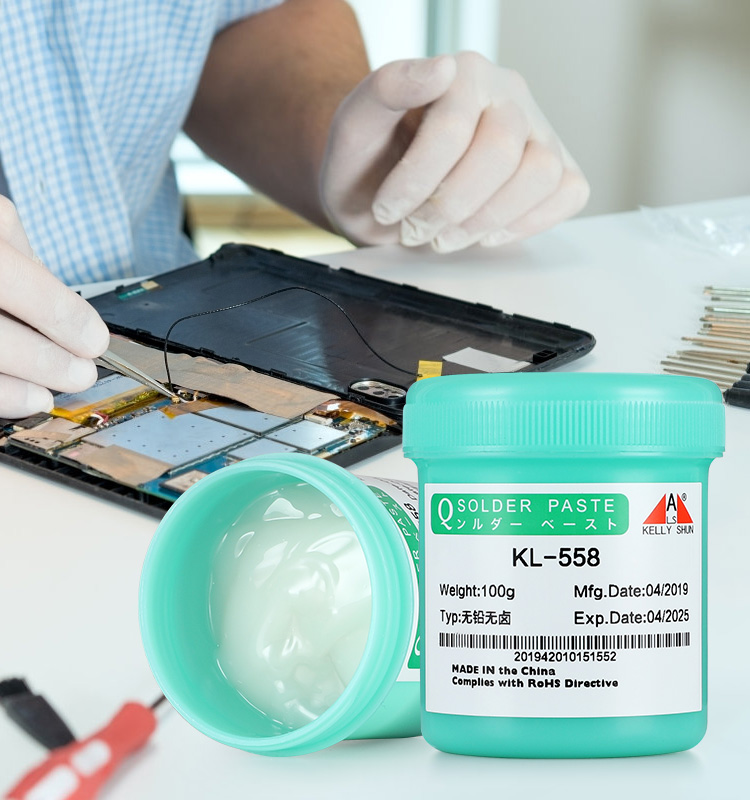 KELLYSHUN KL-558 Solder Flux 100g No Clean Soldering Flux Paste For BGA/SMD/Phone Etc.,Lead Free Hal(图2) KELLYSHUN KL-558 Solder Flux 100g No Clean Soldering Flux Paste For BGA/SMD/Phone Etc.,Lead Free Hal(图2)