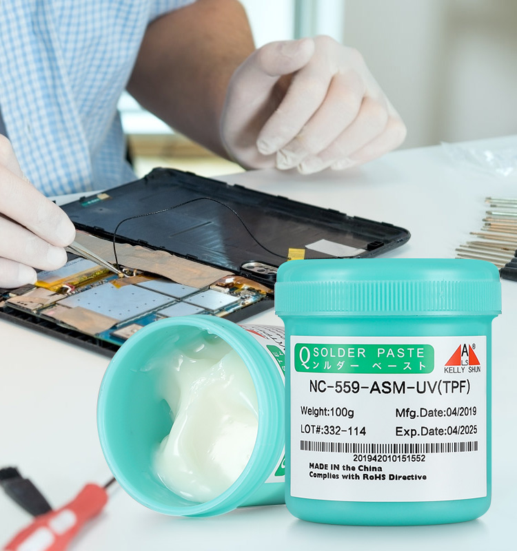 KELLYSHUN NC-559 Soldering Flux 100g Lead Free Rosin Flux Paste For BGA SMD Household Appliances Etc(图2) KELLYSHUN NC-559 Soldering Flux 100g Lead Free Rosin Flux Paste For BGA SMD Household Appliances Etc(图2)