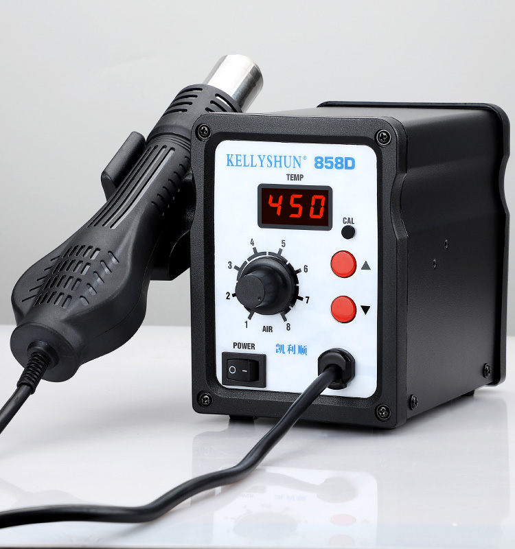 KELLYSHUN 858D Heat Gun 700W Rapid Heating Smart Soldering Station LED Digital Display Solder Statio(图6) KELLYSHUN 858D Heat Gun 700W Rapid Heating Smart Soldering Station LED Digital Display Solder Statio(图6)