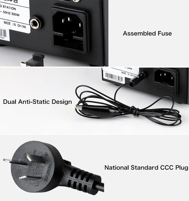 KELLYSHUN 630L 320W Intelligent Eddy Current Digital Display Constant Temperature Soldering Station (图8)