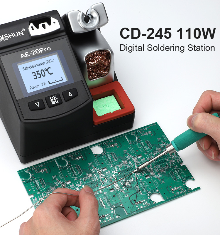 KELLYSHUN AE-20Pro 130W Lead Free Soldering Station 2 Seconds Rapid Heating Smart Digital Solder Sta(图7)