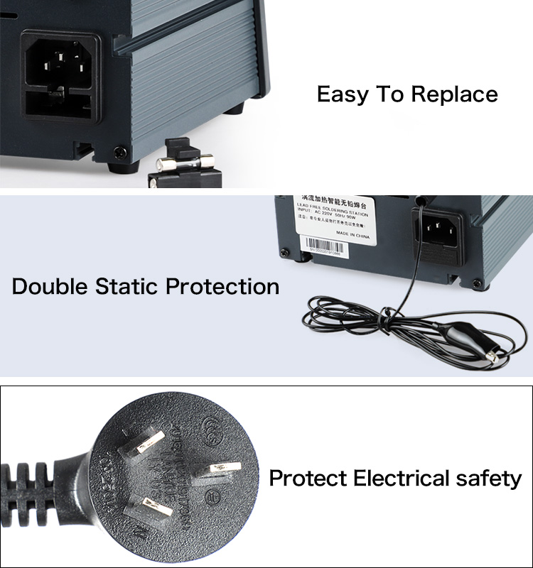 KELLYSHUN 205 Soldering Station 150W Rapid Heating Smart Soldering Station LED Digital Display Solde(图9)