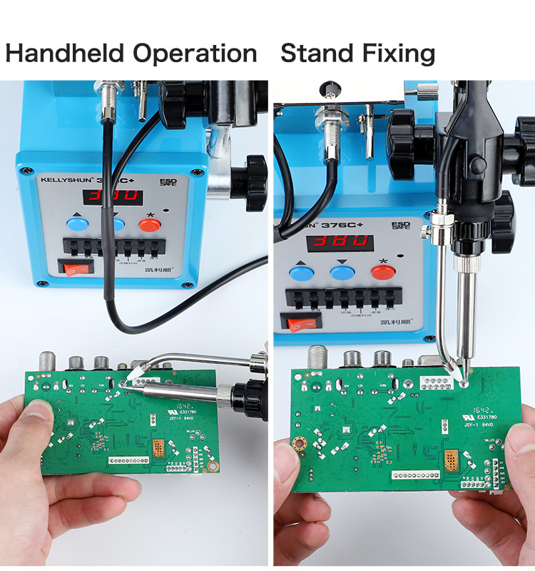KELLYSHUN 376C+ Automatic Tinning Machine 90W Fast Heating LED Digital Display Soldering Station Pre(图5)
