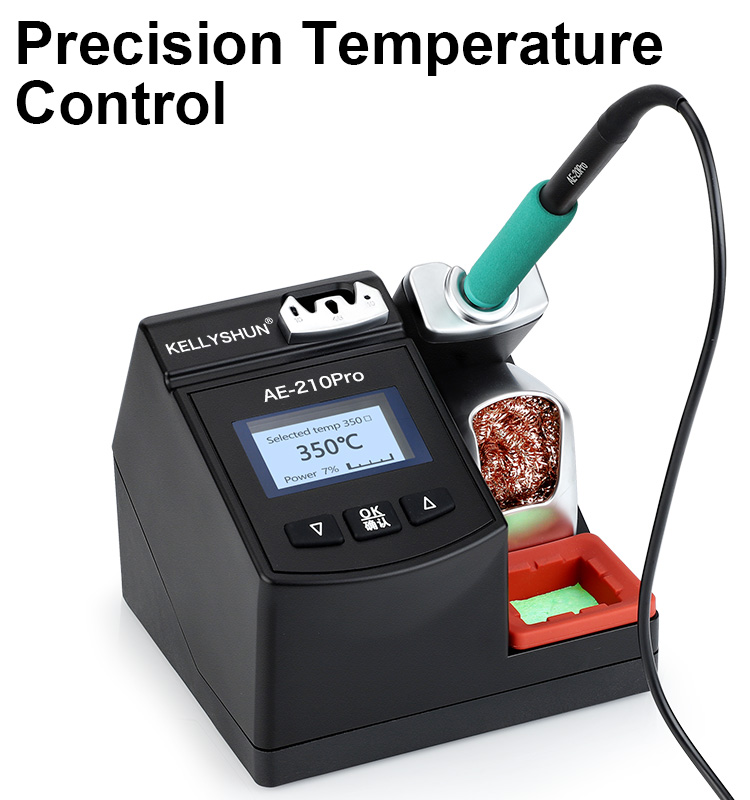 KELLYSHUN AE-210Pro 100W Lead Free Soldering Station 2 Seconds Rapid Heating Smart Digital Solder St(图5) KELLYSHUN AE-210Pro 100W Lead Free Soldering Station 2 Seconds Rapid Heating Smart Digital Solder St(图5)